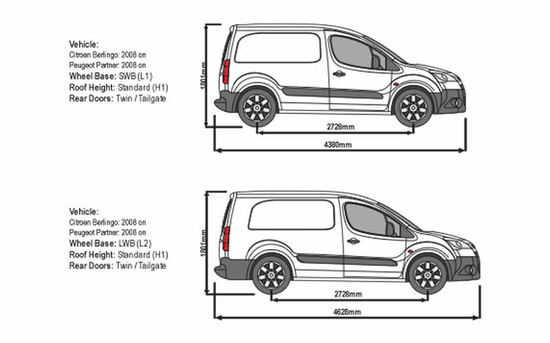 3 Van Guard Ulti Bar+ Van Roof Bars Citroen Berlingo 2008-2018 - VG271-3