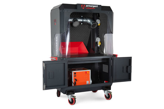 CUTTINGSTATION SS7X MOBILE WORK STATION FOR MATERIAL CUTTING WITH DUST EXTRACTION - BY ARMORGARD