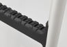 Aluminium ladder very closeup tread