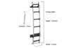 Rhino Aluminium ladder 6 rung tech drawing