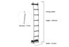 Rhino Aluminium ladder 8 rung tech drawing