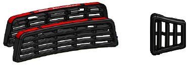 Plastic Tread Replacement Kit Suits triple Black Step W/ Reverse Sensor Holes -