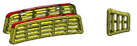 Plastic Tread Replacement Kit suits triple Yellow Step W/ Reverse Sensor Holes -