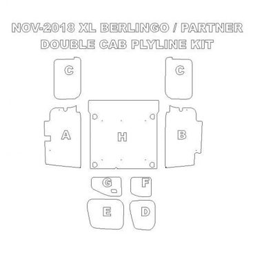 Ply Lining Kit Citroen Berlingo 2018 on (XL) Crew Van - Long Wheel Base - Full Kit