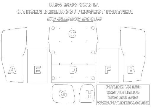 Ply Lining Kit Citroen Berlingo 2008-2018 - Short Wheel Base - Full Kit