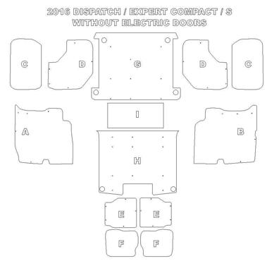 Ply Lining Kit Citroen Dispatch 2016 on - Compact S
