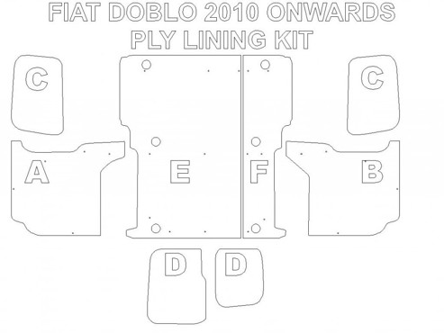 Ply Lining Kit Fiat Doblo 2010-2021 -