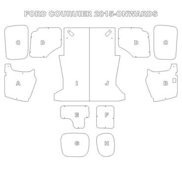 Ply Lining Kit Ford Transit Courier 2014-2023 - Short Wheel Base
