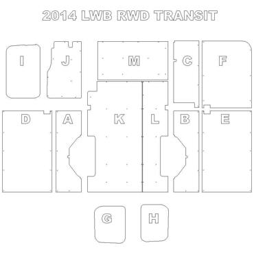 Ply Lining Kit Ford Transit 2014 on - Long Wheel Base