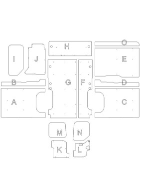 Ply Lining Kit Nissan NV400 2010 On-L3 H2 - LWB - High Roof - RWD