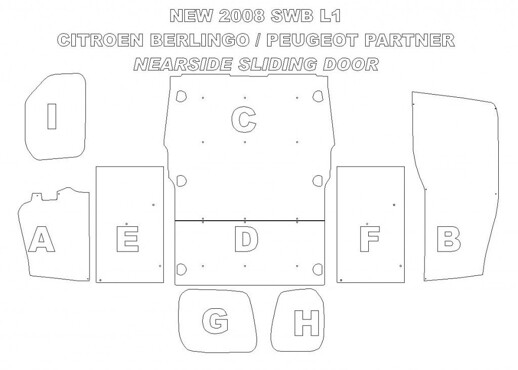 Ply Lining Kit Peugeot Partner 2008-2018 - Short Wheel Base - Full Kit