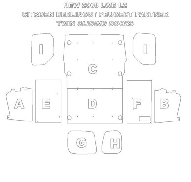 Ply Lining Kit Peugeot Partner 2008-2018 - Long Wheel Base