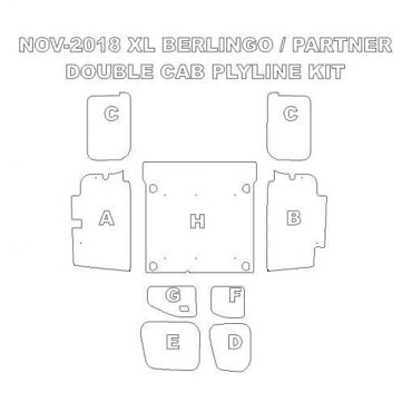 Ply Lining Kit Peugeot Partner 2018 On Double Cab - Long Wheel Base