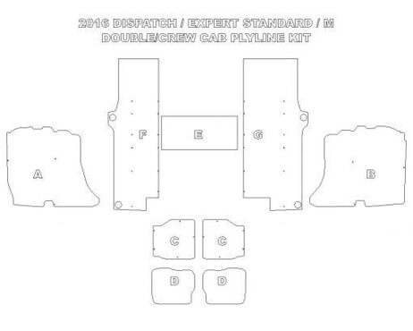 Ply Lining Kit Peugeot Expert 2016 on - Double Cab Standard - Medium