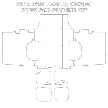 Ply Lining Kit Renault Trafic 2014 on Double Cab - Long Wheel Base