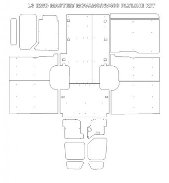 Ply Lining Kit Renault Master 2010 on - Long Wheel Base - High Roof
