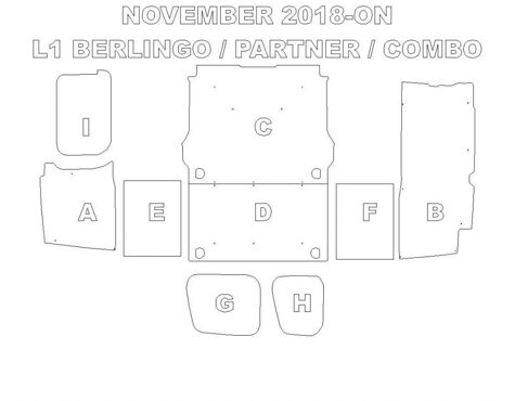 Ply Lining Kit Vauxhall Combo 2018 On - SWB (L1 H1)