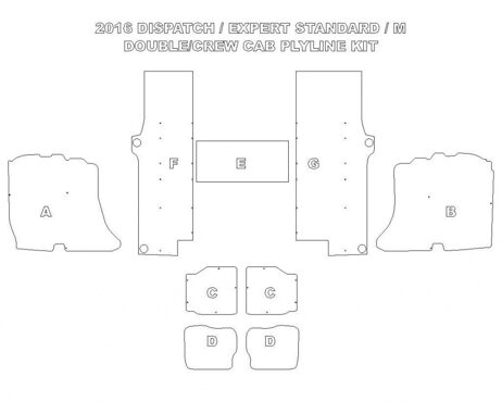 Ply Lining Kit Vauxhall Vivaro 2019 On Double Cab - Short Wheel Base