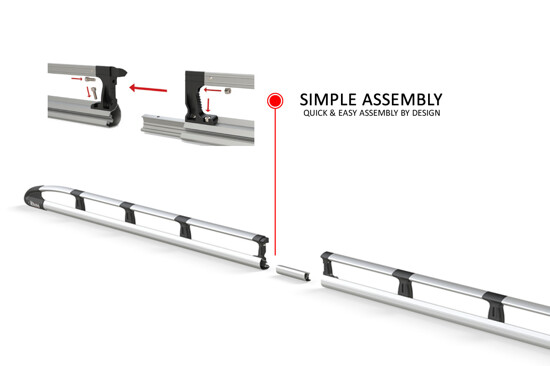 Rhino Aluminium Rack AH552 Peugeot Expert 2007-2016 - L1H1 - Tailgate