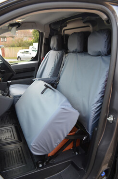 Easy Fit Tailored Van Seat Covers Fiat e-Scudo 2022 on X Model - Electric - Single & Double without Worktray - Grey