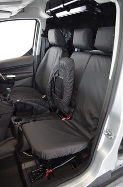Easy Fit Tailored Van Seat Covers Ford Transit Connect 2018 on - Single & Double - Black