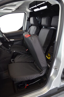 Easy Fit Tailored Van Seat Covers Ford Transit Connect 2018 on - Single & Double - Black