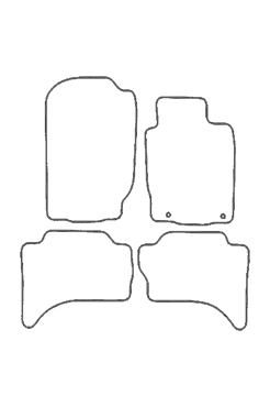 Tailored Rubber Floor Mat Fiat Fullback 2016 on - Front & Rear - no Heater
