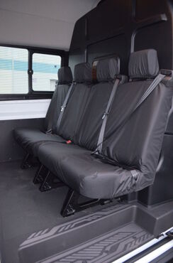 Easy Fit Tailored Van Seat Covers Ford Transit 2014 on - Rear 4-Seater (2 Pairs) - Black