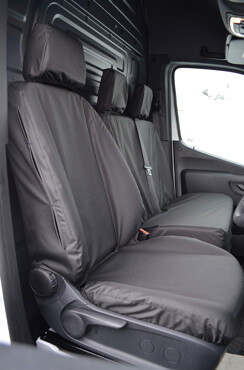 Easy Fit Tailored Van Seat Covers Mercedes e-Sprinter 2020 on - Electric - Single & Double - Black