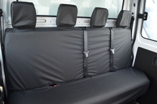 Easy Fit Tailored Van Seat Covers Mercedes Sprinter 2018 on - Rear Quad (Seatbelts Together) - Black