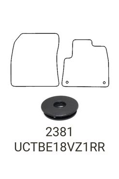 Tailored Rubber Floor Mat Citroen Berlingo 2018 on - Front Mats - Pair - Push & Click Fixing