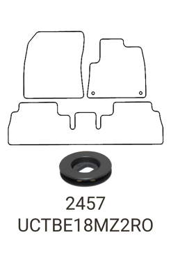 Tailored Rubber Floor Mat Citroen Berlingo 2018 on - Front & Rear - Twist Fixing