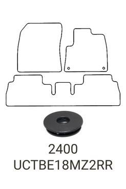 Tailored Rubber Floor Mat Citroen Berlingo 2018 on - Front & Rear - Push & Click Fixing