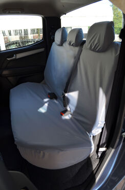 Easy Fit Tailored Van Seat Covers Isuzu D-Max 2012-2021 - Rear Double Cab - Without Central Armrest - Grey