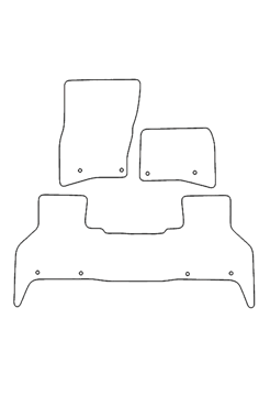 Tailored Rubber Floor Mat Land Rover Defender 2020 on - Front and Rear