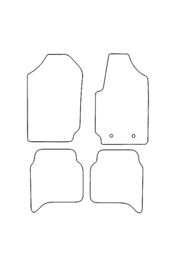 Tailored Rubber Floor Mat Ford Ranger 2012 on - Front & Rear Mats