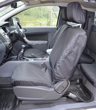 Easy Fit Tailored Van Seat Covers Ford Ranger Raptor 2019-2022 - Single & Single - Black