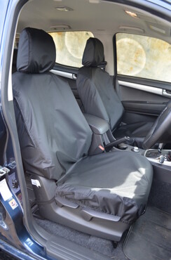 Easy Fit Tailored Van Seat Covers Isuzu D-Max 2021 on - Single & Single - Separate Headrests - Black