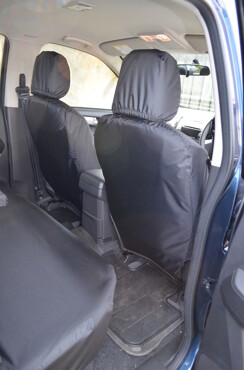Easy Fit Tailored Van Seat Covers Isuzu D-Max 2021 on - Single & Single - Separate Headrests - Black