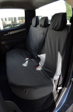 Easy Fit Tailored Van Seat Covers Isuzu D-Max 2021 on - Rear Double Cab - Without Central Armrest - Black