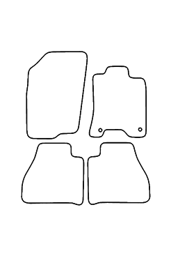 Tailored Rubber Floor Mat Mercedes X-Class 2017 on - Front & Rear