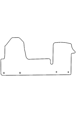 Tailored Rubber Floor Mat Nissan NV400 2010 on - Front Mat