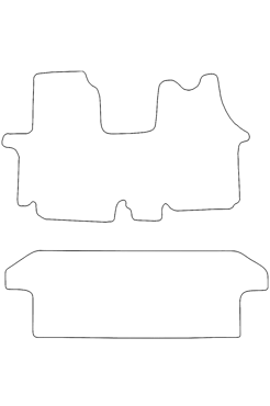 Tailored Rubber Floor Mat Nissan Primastar Crew Cab 2002-2014 - Front & Rear Mats