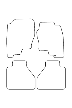 Tailored Rubber Floor Mat Nissan Navara 2005-2010 - Front & Rear Mats
