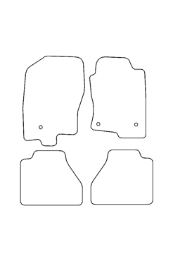 Tailored Rubber Floor Mat Nissan Navara 2010-2016 - Front & Rear Mats