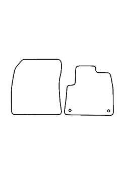 Tailored Rubber Floor Mat Peugeot Partner 2018 on - Front Mats - Pair - Push & Click Fixing