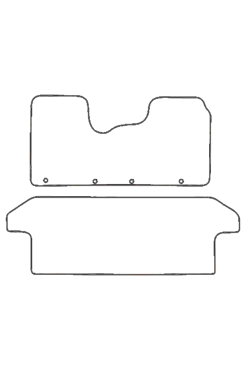 Tailored Rubber Floor Mat Renault Trafic 2014 on Crew Cab - Front & Rear Mats
