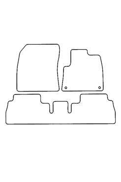 Tailored Rubber Floor Mat Vauxhall Combo 2018 on - Front & Rear Mats - Push & Click Fixing