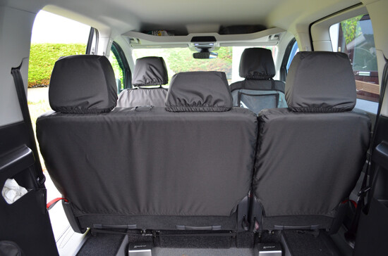 Easy Fit Tailored Van Seat Covers Volkswagen Caddy 2021 on - Rear Single & Double - Black