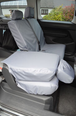 Easy Fit Tailored Van Seat Covers Volkswagen Caddy 2021 on - Rear Single & Double - Grey
